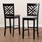 Baxton Studio Jason Grey Upholstered and Espresso Wood 2-Piece Bar Stool Set 167-10851 - alternate 7